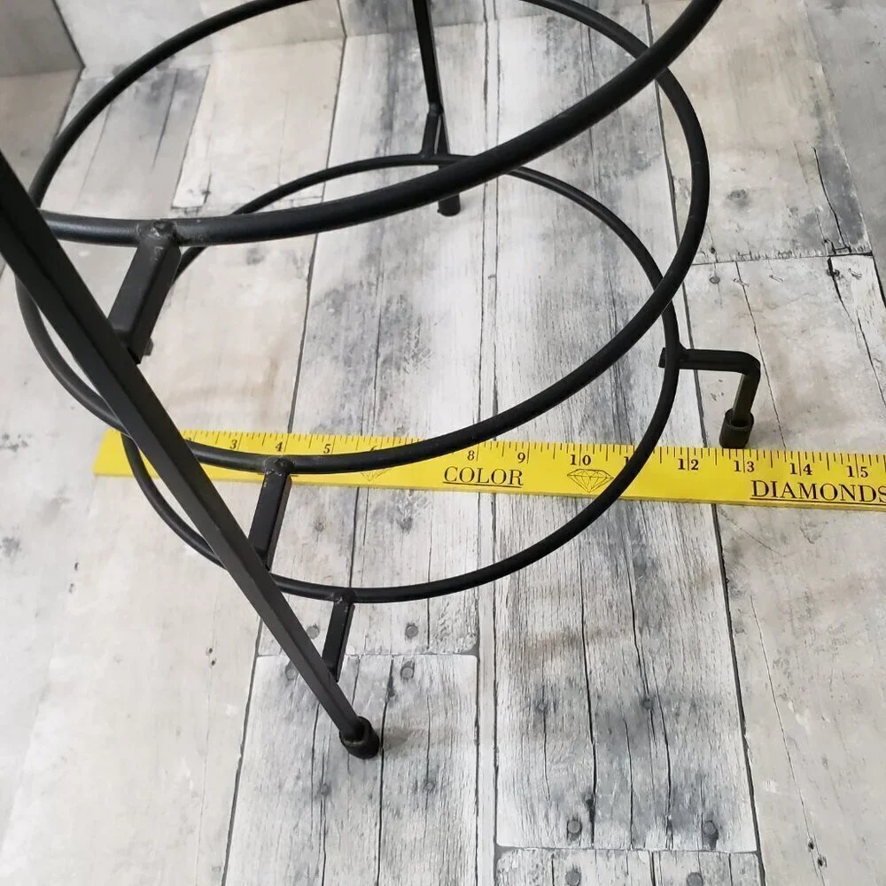 Black Metal 3 Tier Pie Plate Stand